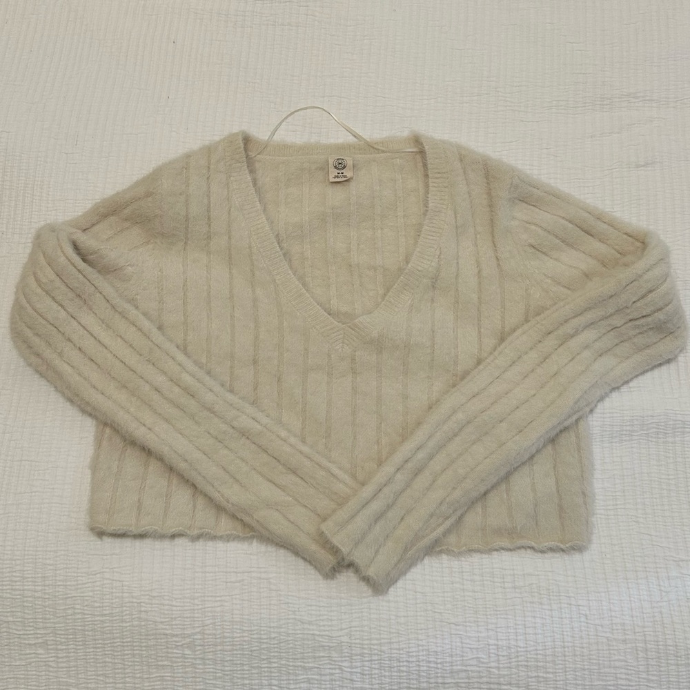 UO fuzzy cropped sweater